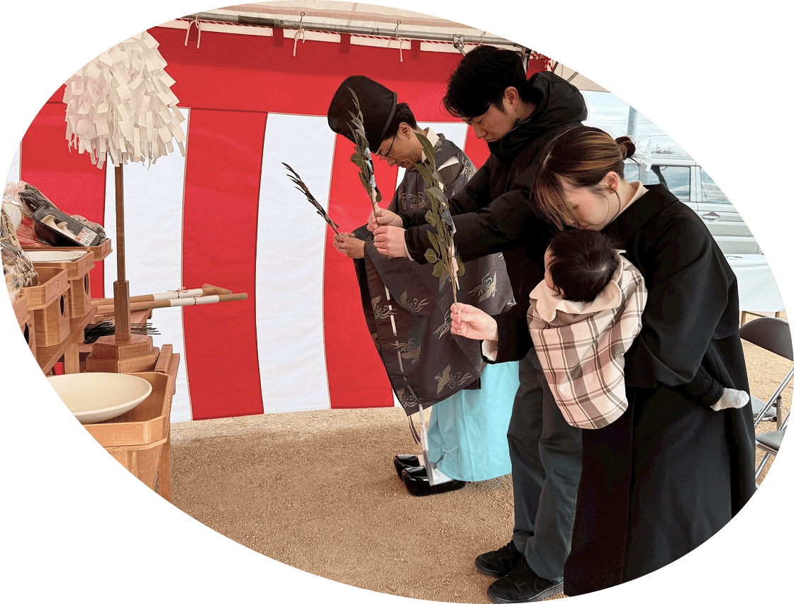 地鎮祭・上棟の様子